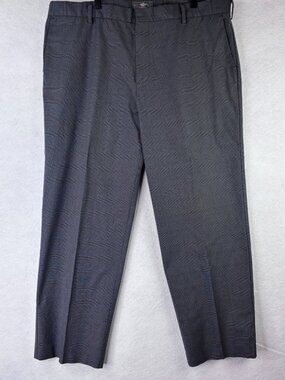 Dockers Straight Leg Mens 40x30 Iron Free Khaki Pants Classic Fit Plaid Gray